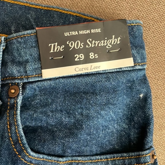 NWT Abercrombie & Fitch Ultra High Rise 90’s Straight Curve Love Jeans - Picture 5 of 7